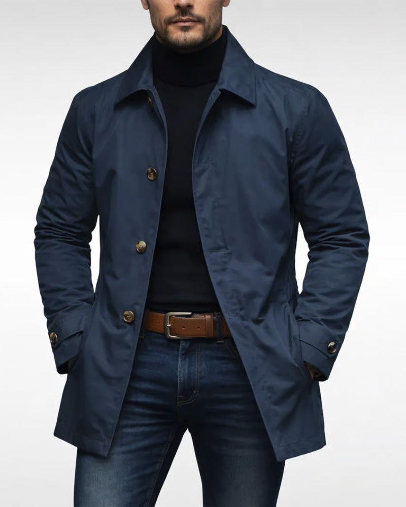 Weatherproof Long Coat | Men’s Insulated Button Jacket Outerwea
