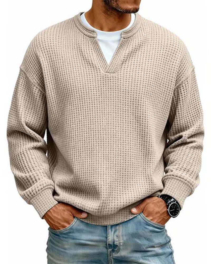Men's Crewneck Fake Layered Sweatshirt