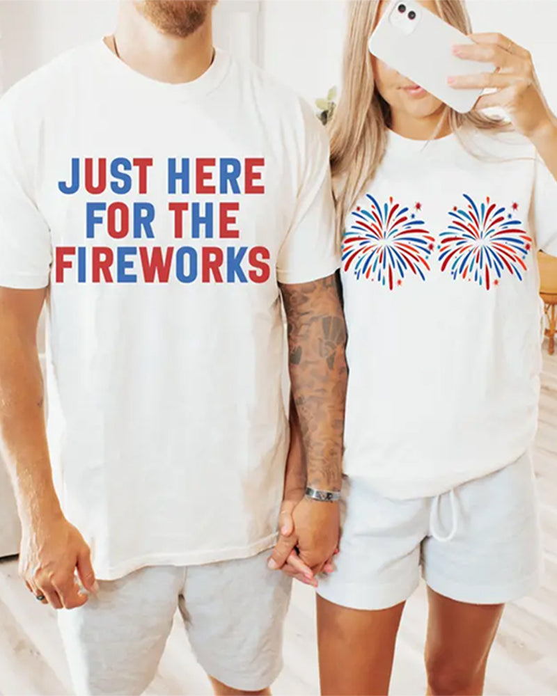 Printed Crew-Neck Casual T-Shirt