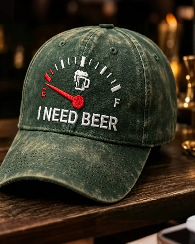 Dashboard Beer Embroidered Baseball Cap