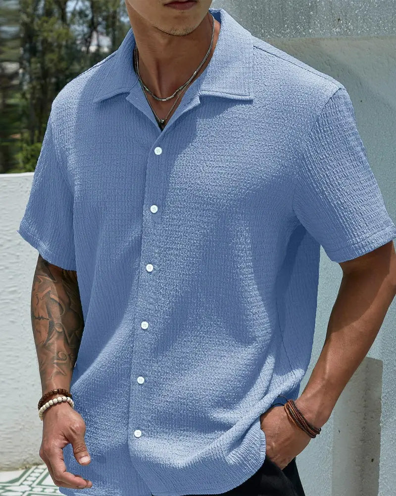 Men's Casual Button-Front Shirt