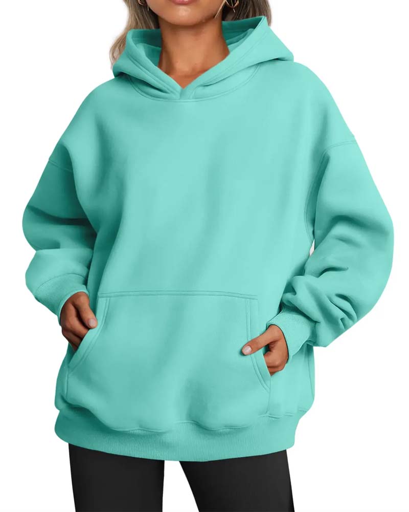 Solid Color Long Sleeve Casual Hoodie