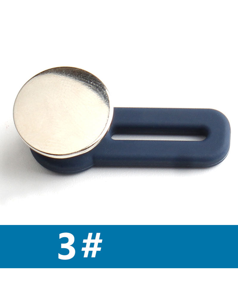 Spring-Loaded Metal Waist Extender Button for Jeans