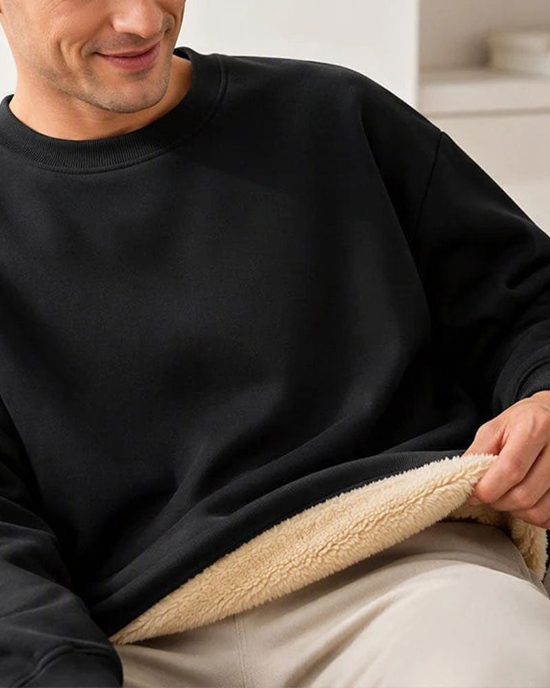 Crew Neck Solid Men's Sweatshirt
