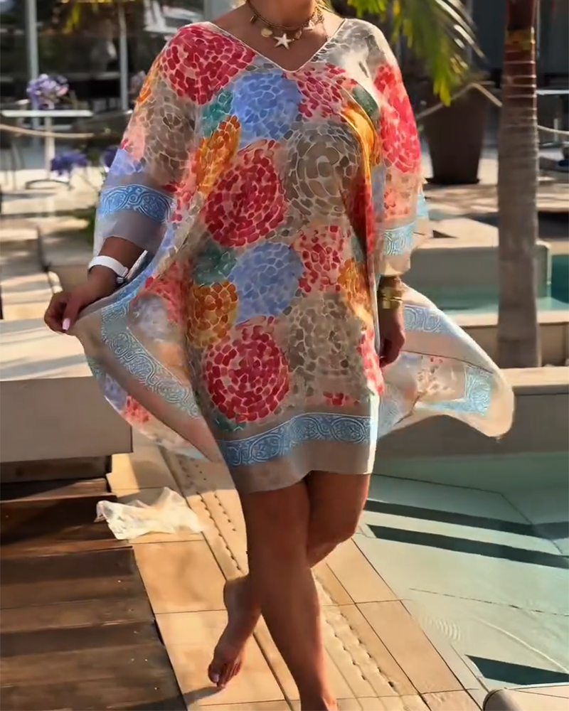Resort Print Swimsuit Cover Up