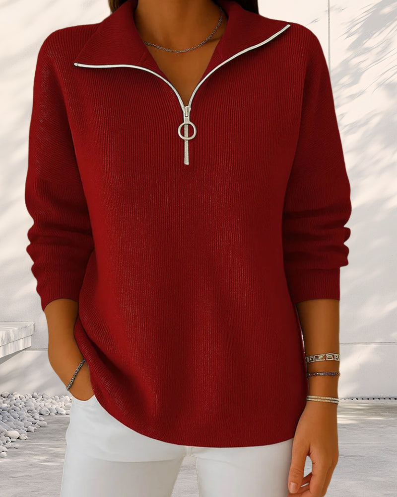 Half-zip Fashion Pullover Sweater