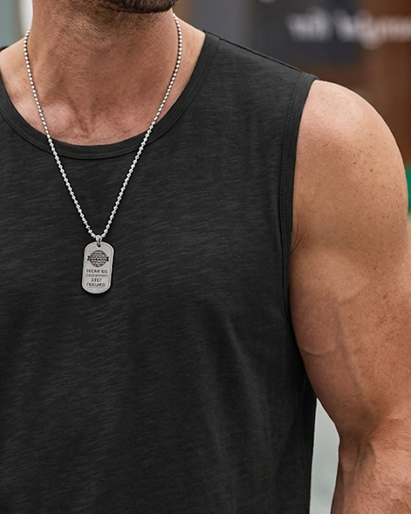 Sleeveless Sports Solid Color Tank Top