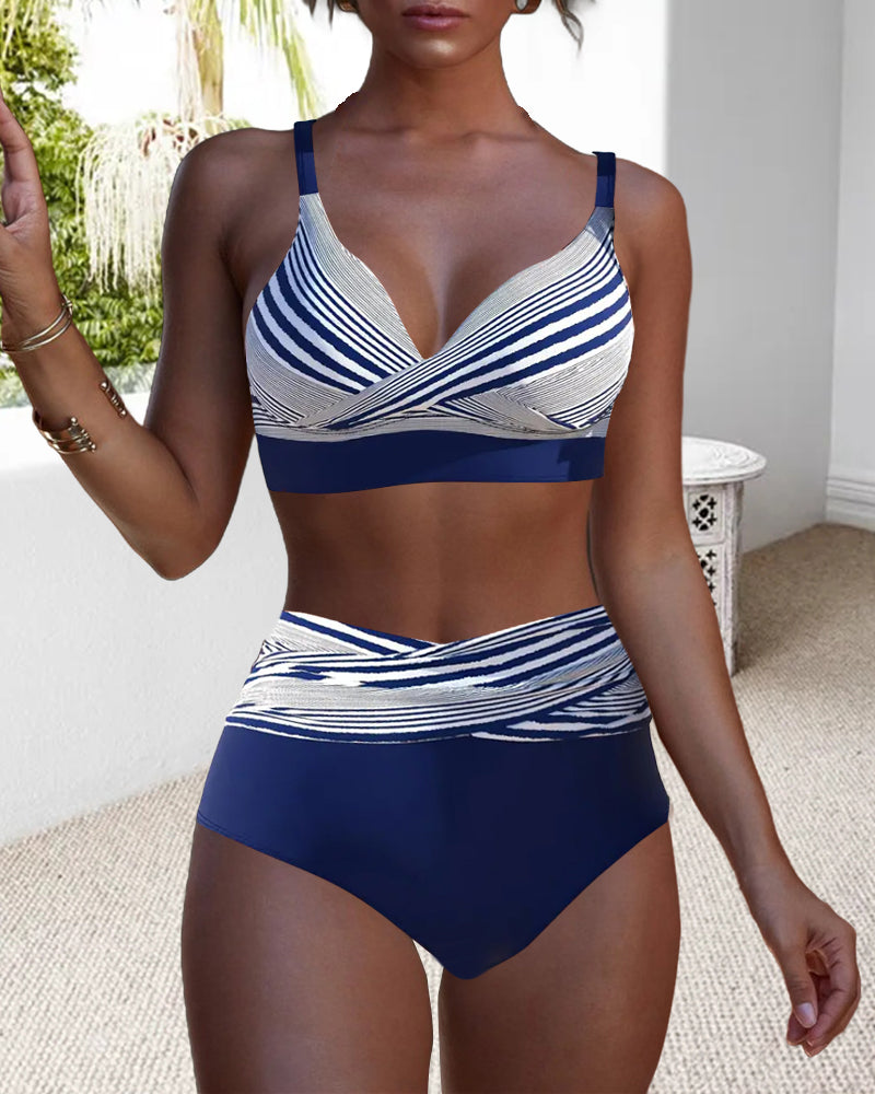 Striped Push-Up Two-Piece Bikini