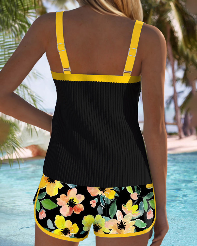 Aumora  Beach Pants Two-Piece Tankini