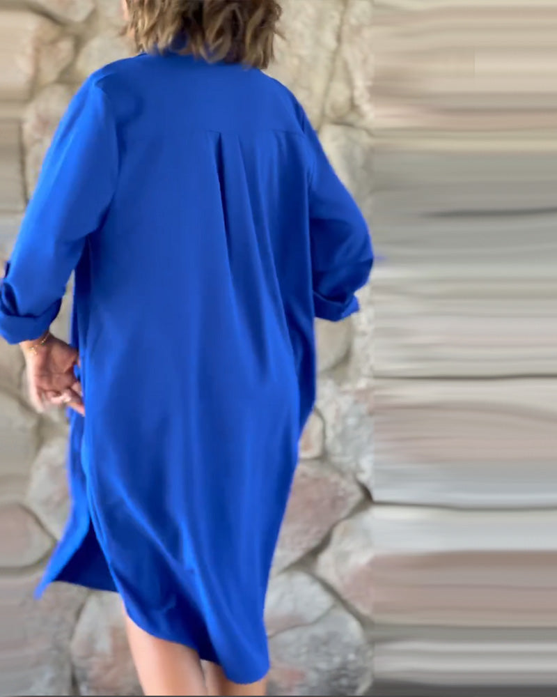 Solid Color Long Sleeve Top