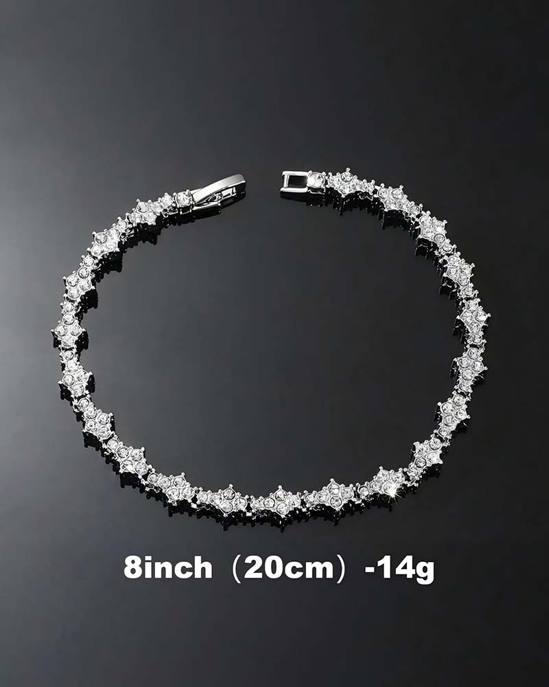 Classic Sparkling Cubic Zirconia Commemorative Bracelet