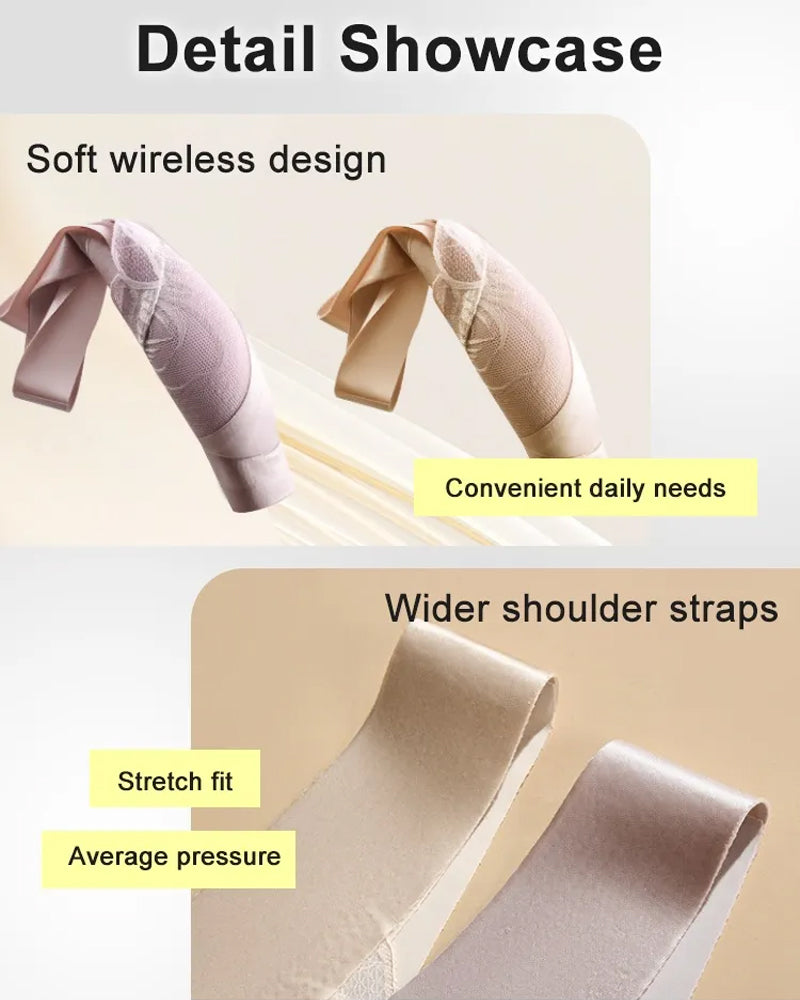 Front Buckle Satin Lace Bra