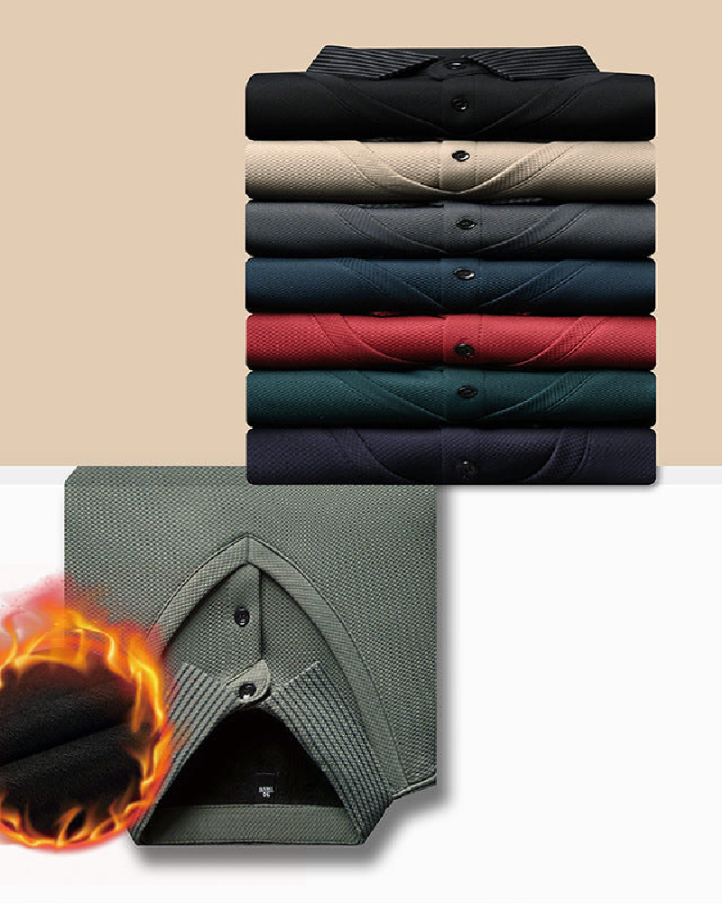 ⏳Limited Time 50% Off💥Striped Lapel Fake Two-Piece Shirt