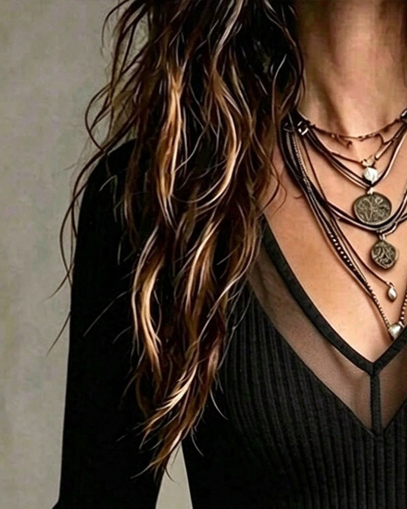 V-Neck Stylish Fitted Top