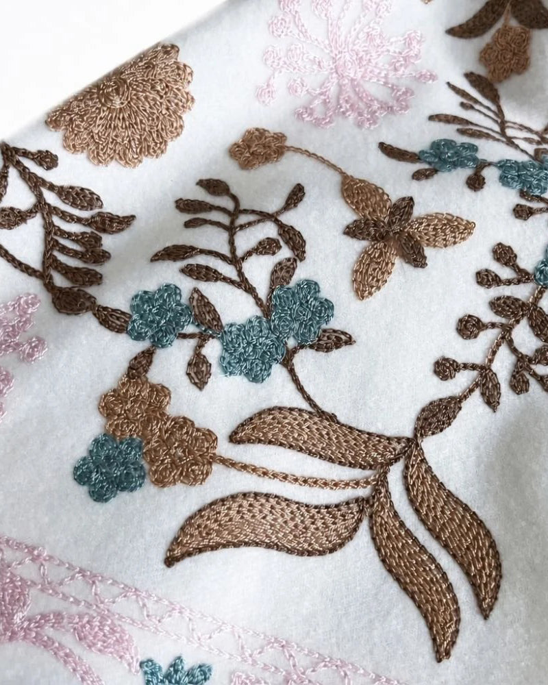 Printed Fringed Long Scarf