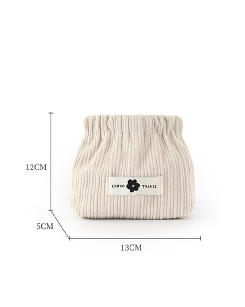 Corduroy Elastic Hair Tie Organizer