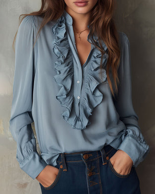 Ruffled Fashionable And Elegant Blouse