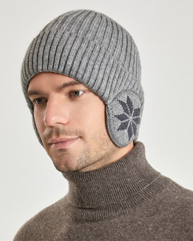 1pc Women's Fleece-Lined Winter Beanie Hat with Fleece Ears