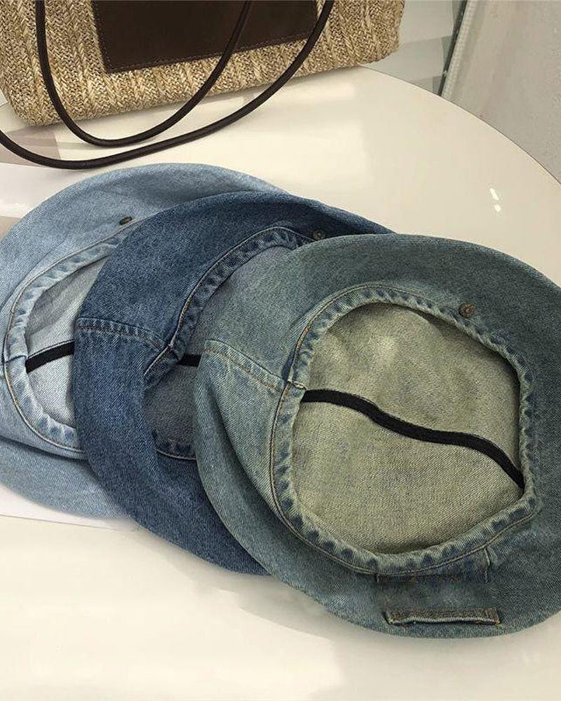 Women'sVintage Denim Beret