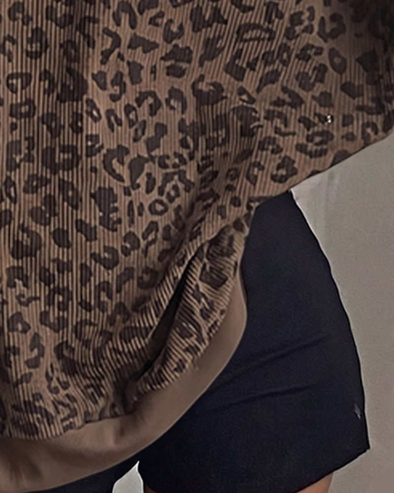 Leopard Long Sleeve Sweatshirt