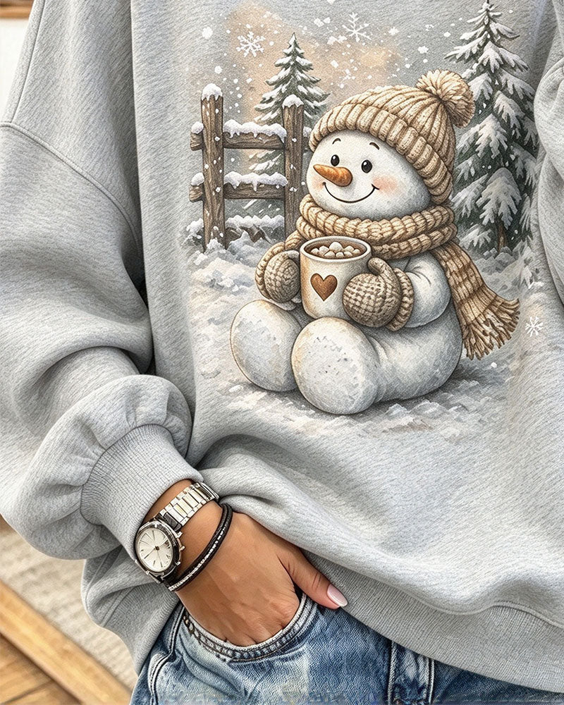 Printed Long-Sleeved Sweatshirt