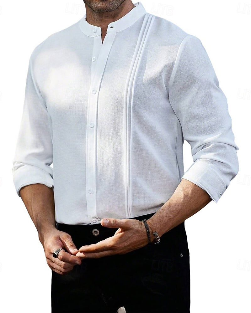 Men's Fashion Mini Mandarin Collar Shirt