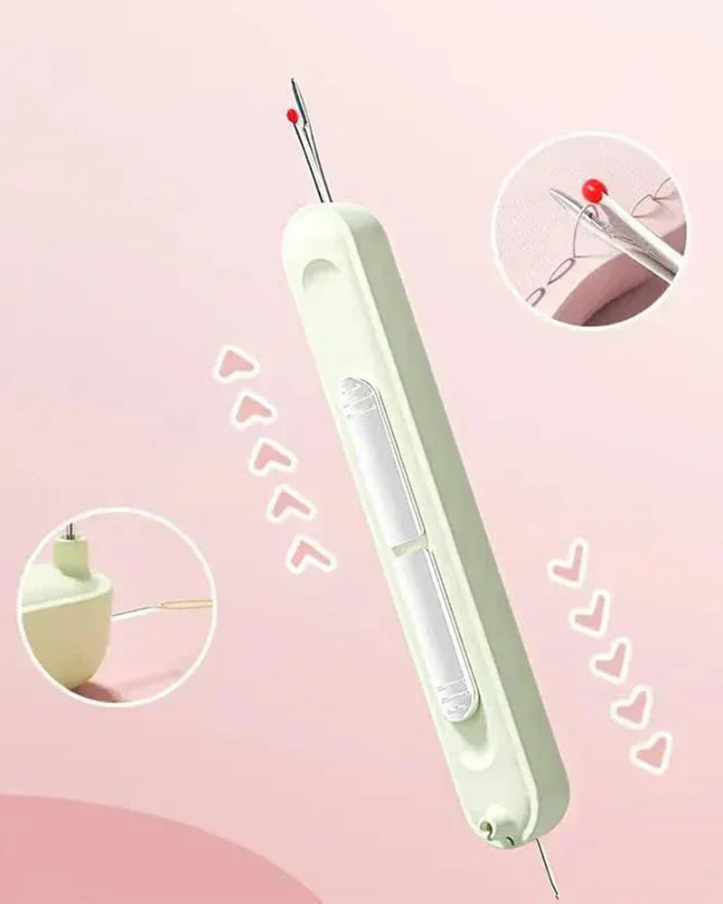 2-in-1 needle threader and seam winder tool