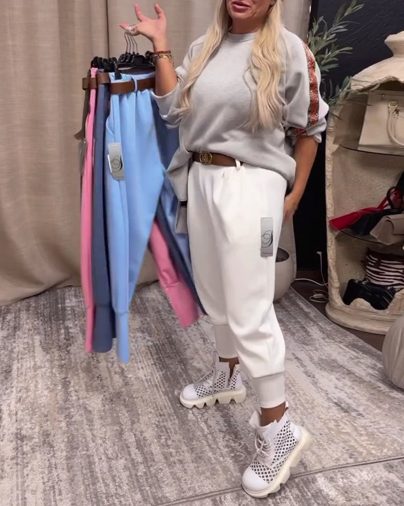 Solid Color Simple Pants