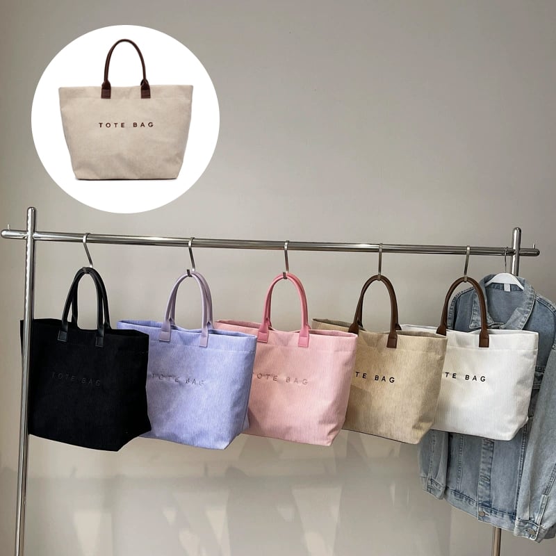 Letter Print Tote Bag