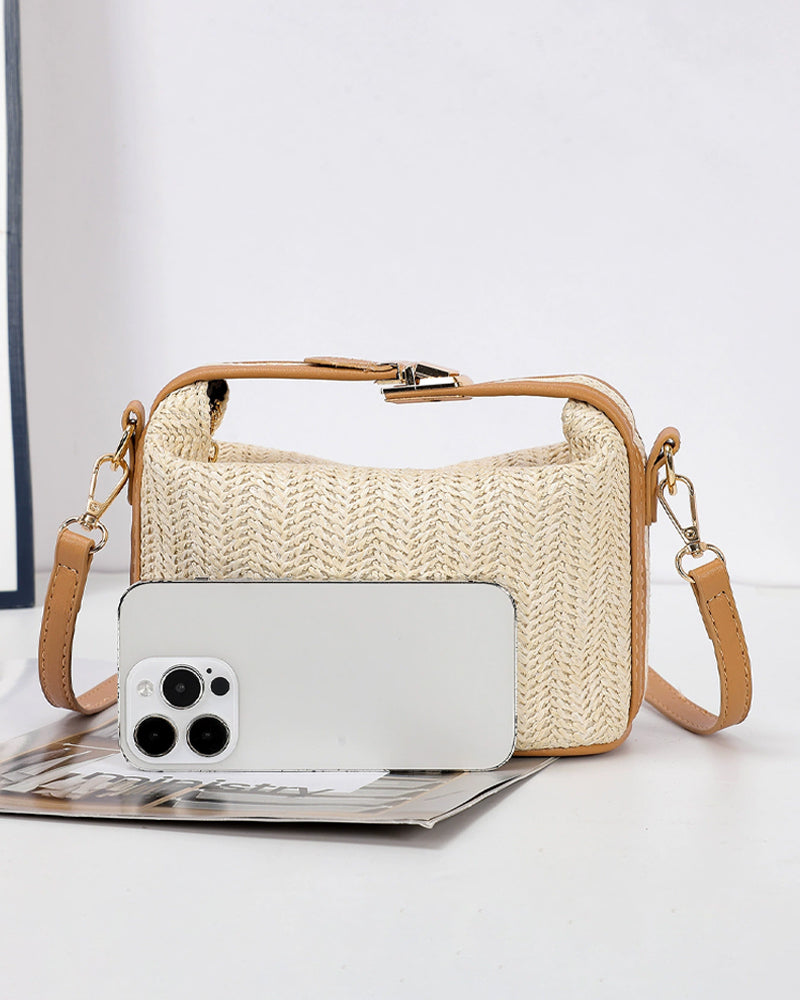 Straw Woven Lunch Box Bag