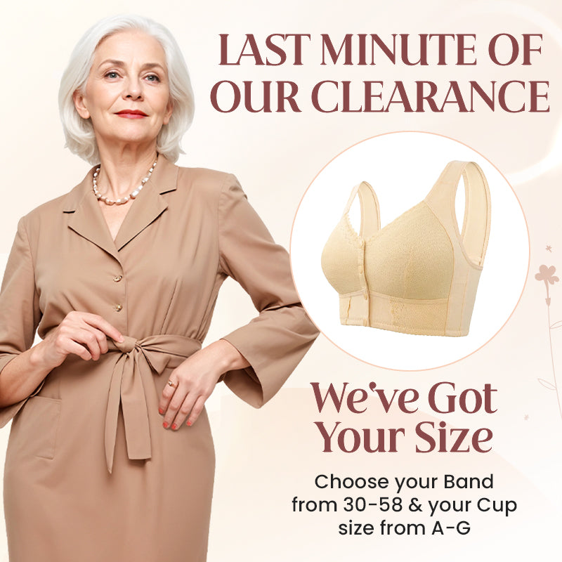 Front Closure Breathable Bra for Seniors