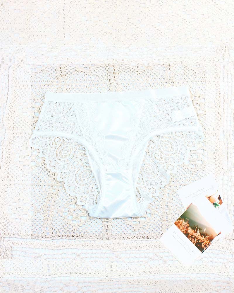 Women's High Waist Contrast Panties Set