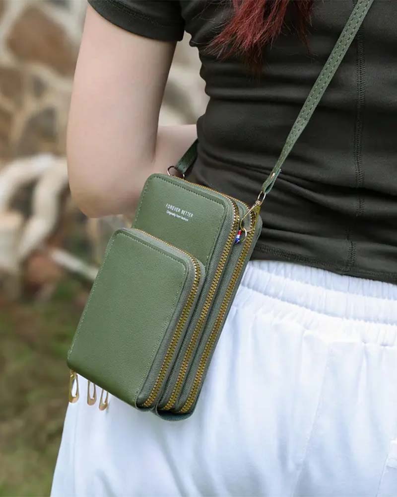 Solid Color Fashion Crossbody Phone Bag