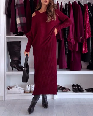 Casual Suspender Skirt Fashion Sweater Set