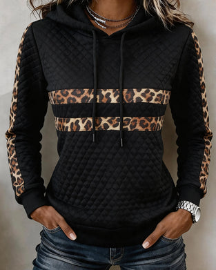 Argyle Leopard Slim Fit Sweatshirt