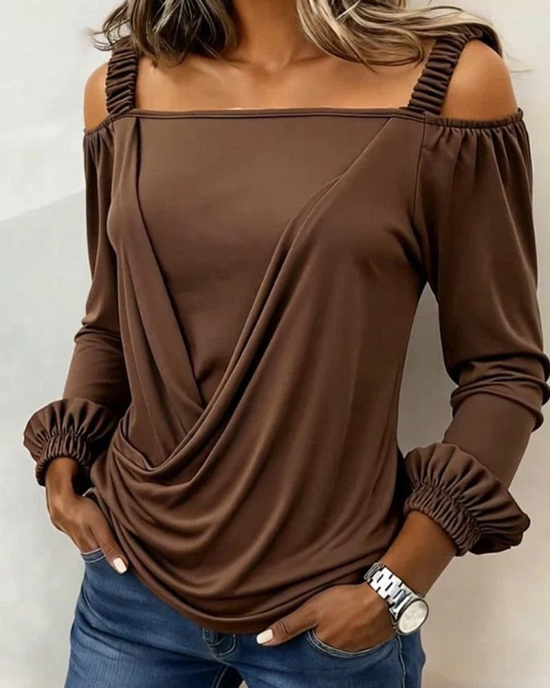 Cami Off-Shoulder Cross Puff-Sleeve Top