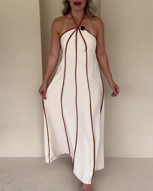 A Sexy Sleeveless Printed Dress