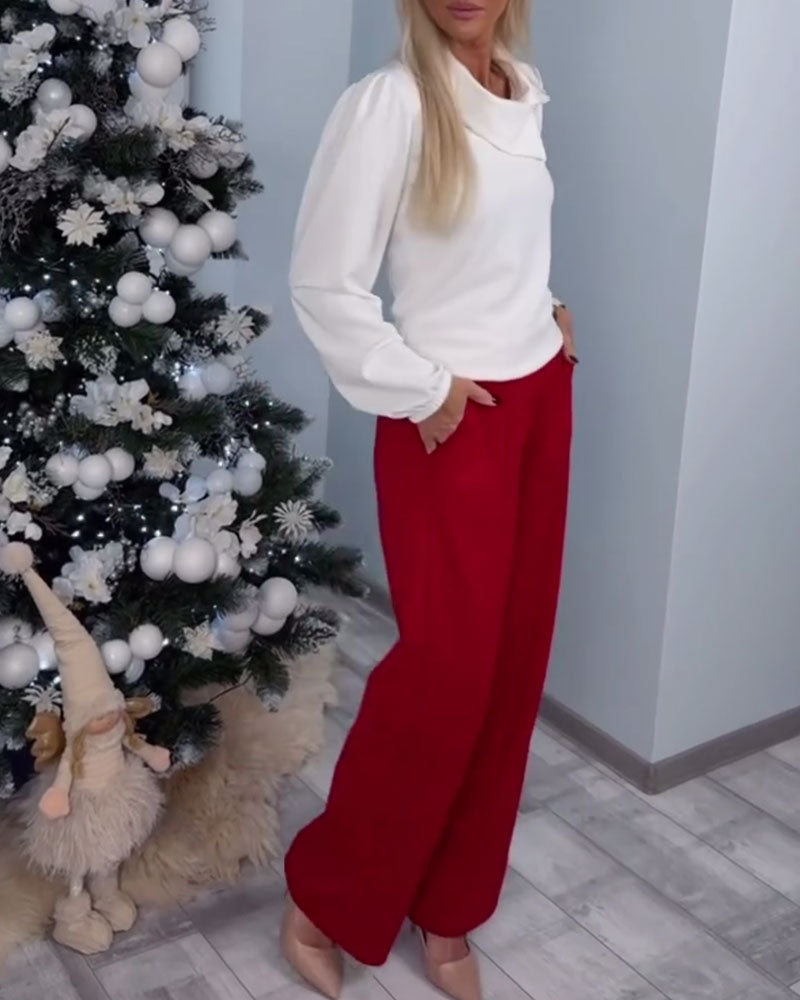 Puff Sleeve Fashionable Long Sleeve Top