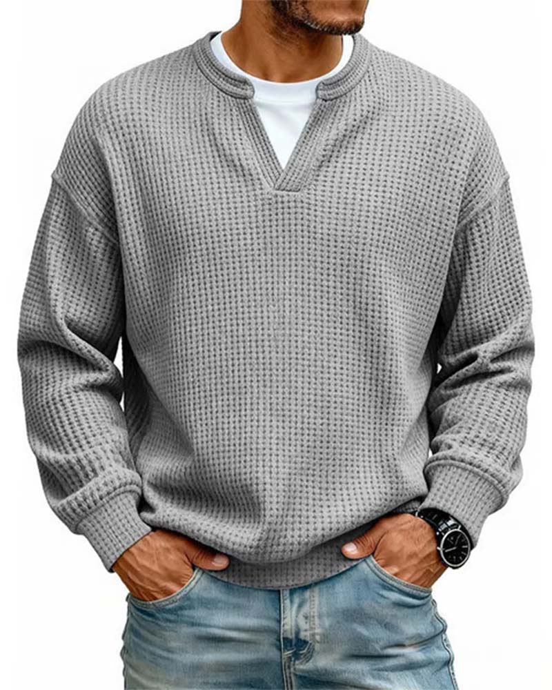 Men's Crewneck Fake Layered Sweatshirt