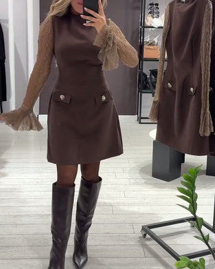 Stylish And Elegant Bell-Sleeved Dress