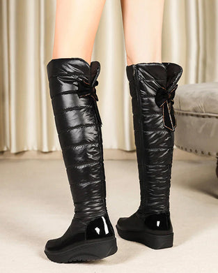 Warm Waterproof Bow High Boots