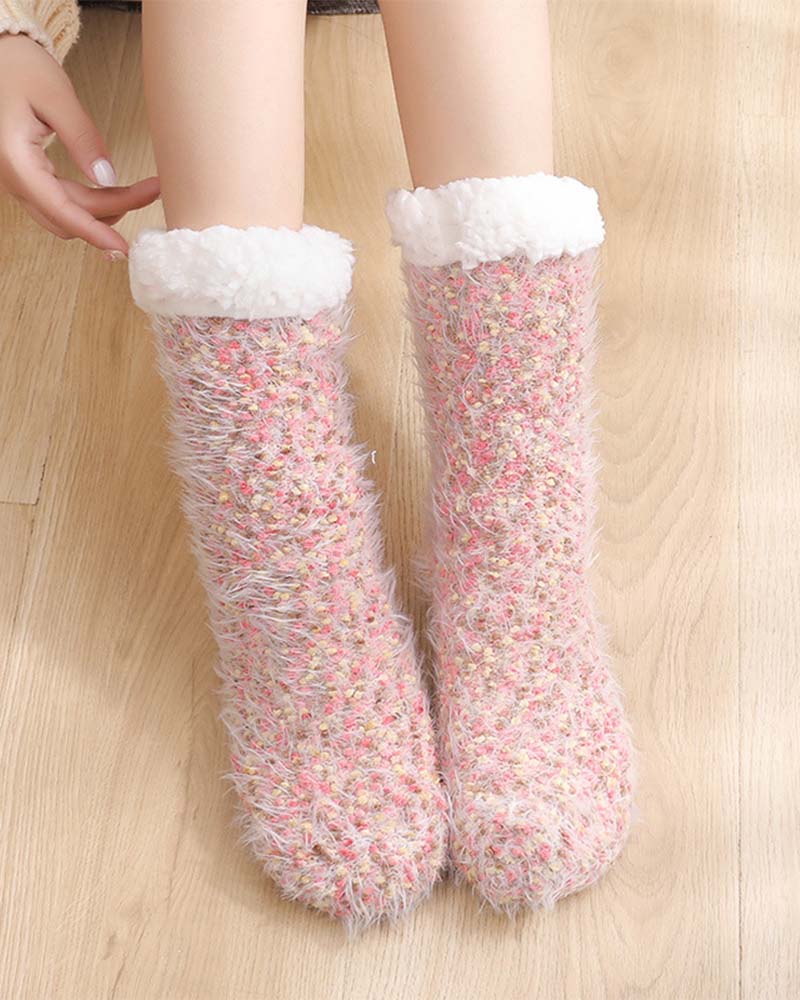 Cozy Lounge Slipper Socks with Grippers
