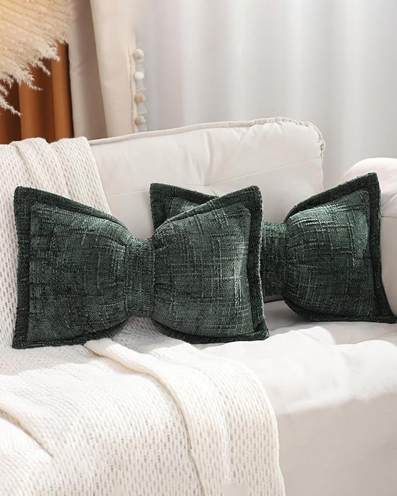Soft Bow-Shaped Throw Pillowcase