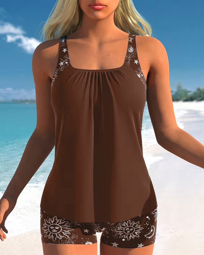 Sun Print Boyshort Tankini