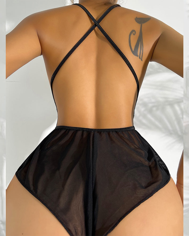 Sexy One-Piece Strappy Lingerie