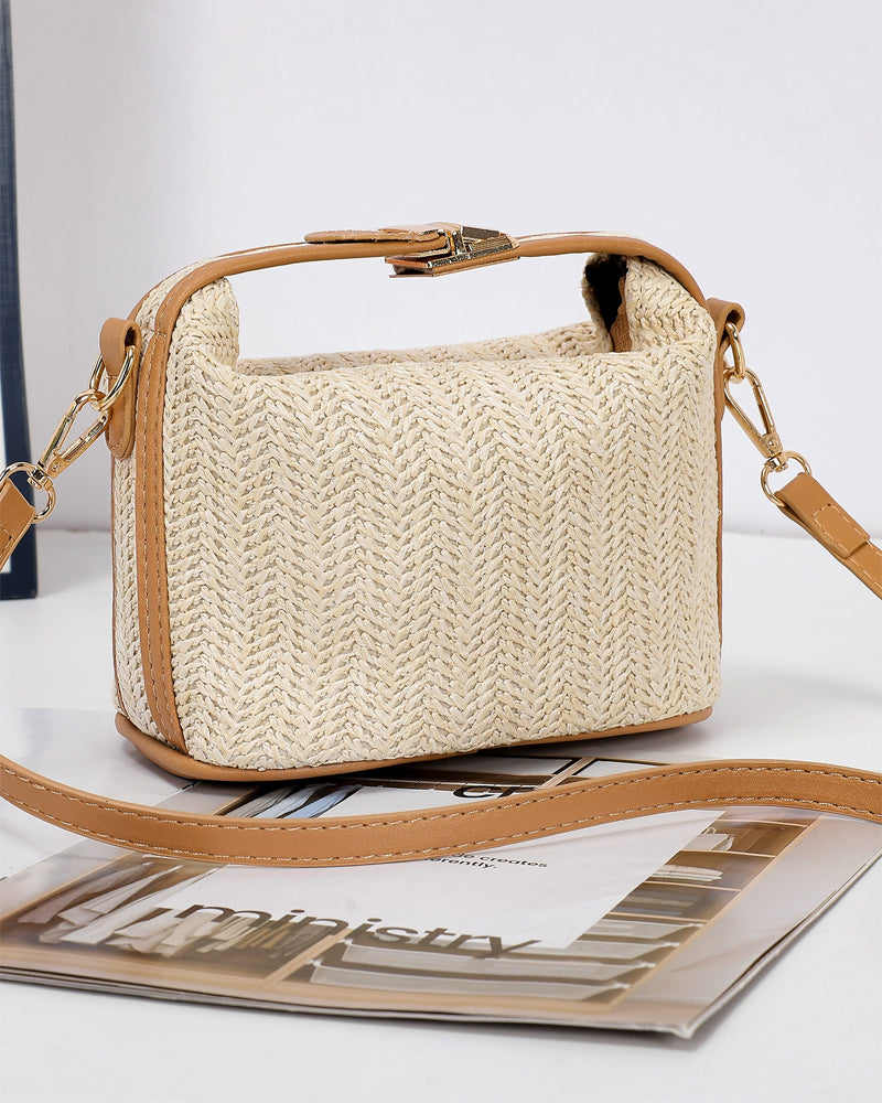 Straw Woven Lunch Box Bag