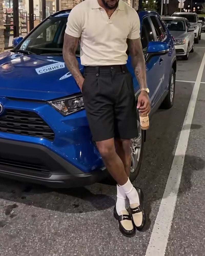 Casual Versatile Men's Suit Shorts