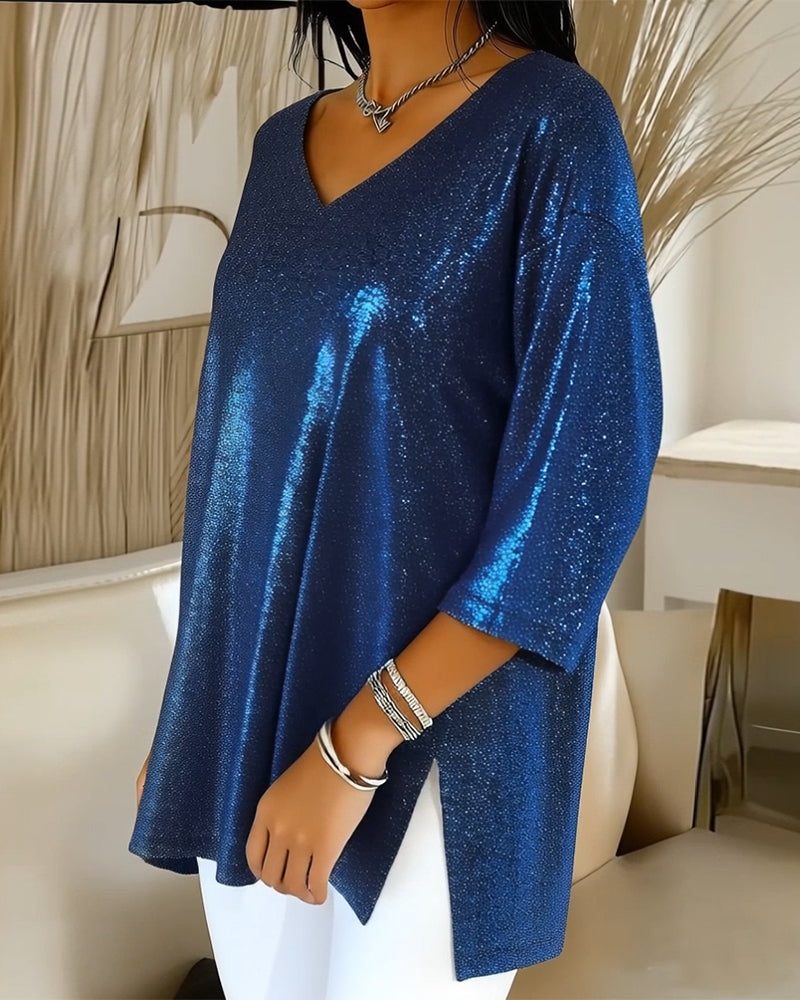 V-Neck Loose Fashion Top