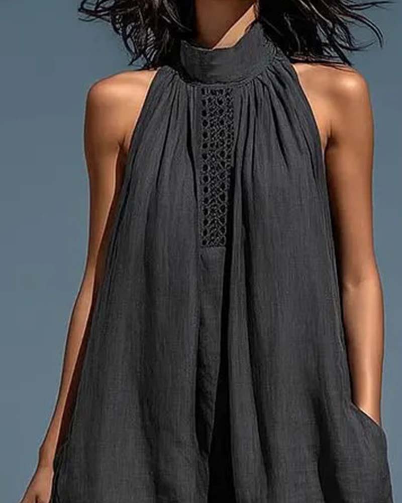 Halter Neck Sleeveless Jumpsuit