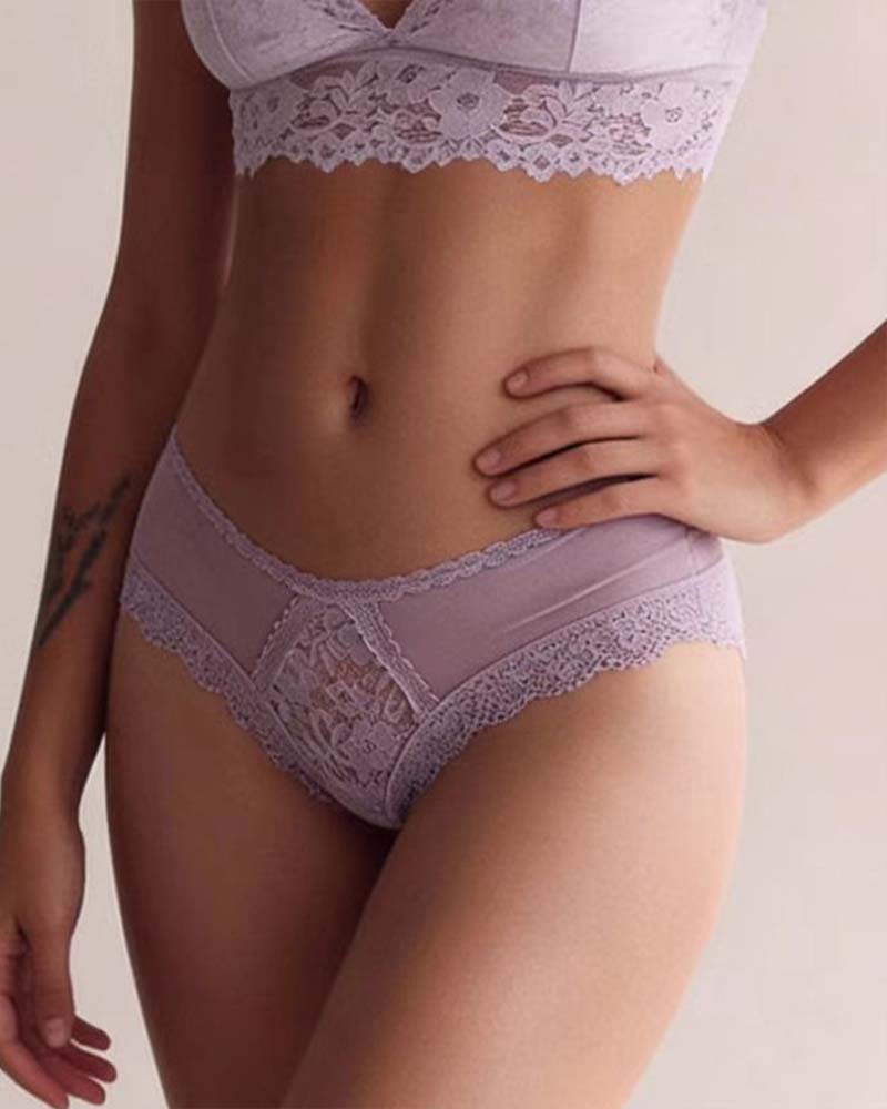 Women's Lace Panty Cotton Soft Comfy Breathable Underwear